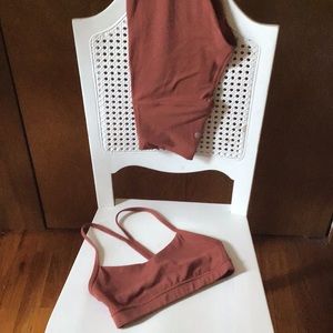 Burnt orange align bra align pant